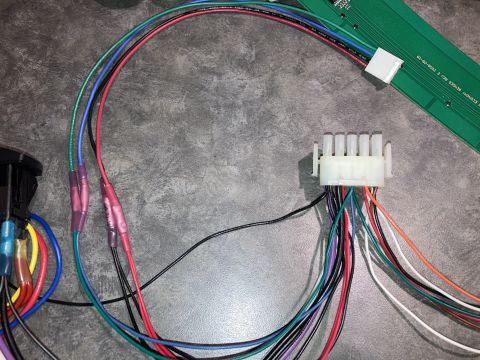 2015 Ford F-550 - A close-up view of a complex wiring harness and a circuit board, likely for an electronic system.