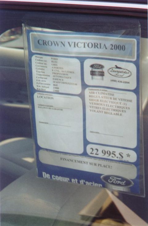 2000 Ford Crown Victoria - Did I really pay this ? No...
