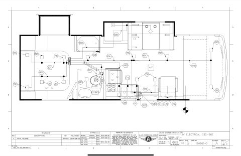 2015 Ford F-550 - This diagram details the 12V electrical system layout for a recreational vehicle.