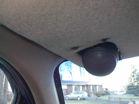 1986 Ford Bronco - Right in front of your head. Sounds better than sun visors do and at over 6'-4" who needs visors