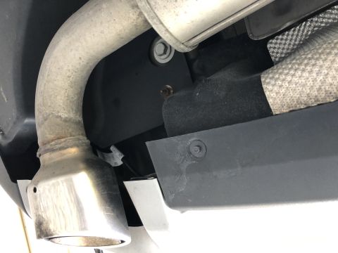 2019 Ford Everest - Undercarriage view showing exhaust pipe and trim components, with a watermark at the bottom right.