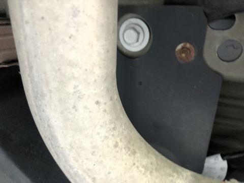 2019 Ford Everest - Close-up view of a tow receiver bracket and exhaust pipe, with Supermotors.net watermark.