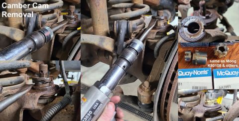 1983 Ford Bronco - Camber Cam Extraction IF THE IMAGE IS TOO SMALL, click it. After throwing my shoulder out for 2 months beating on an F250 upper ball joint,…