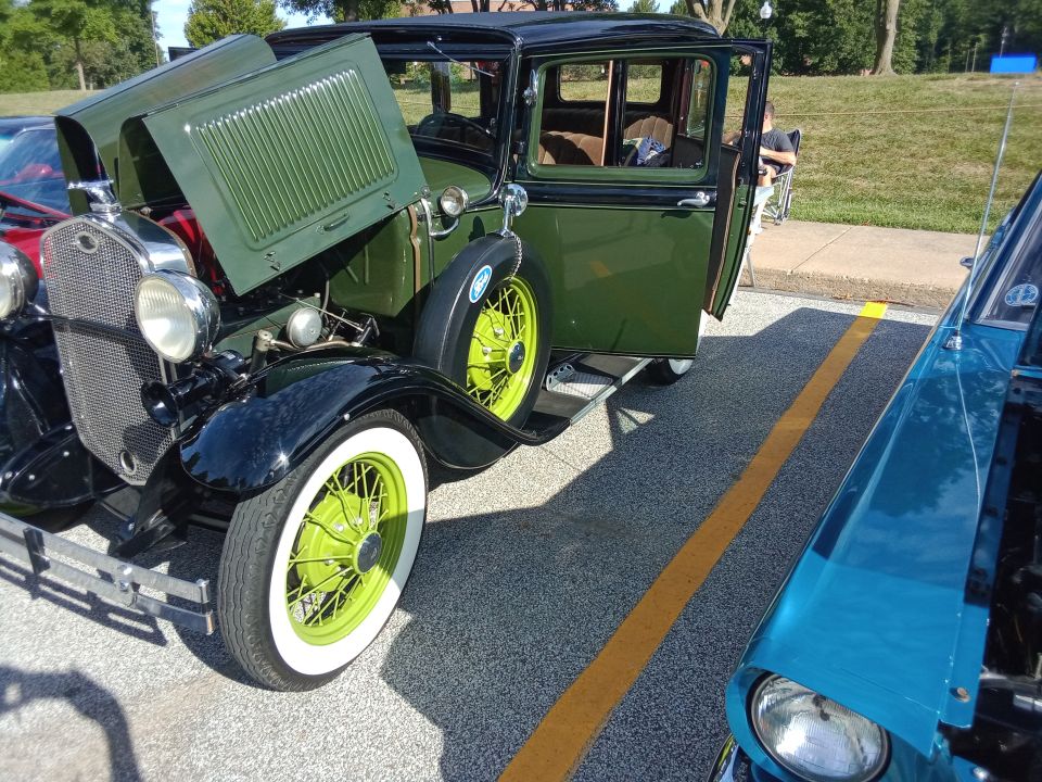 This was a beautiful Model A Sedan restored to original condition. Very striking