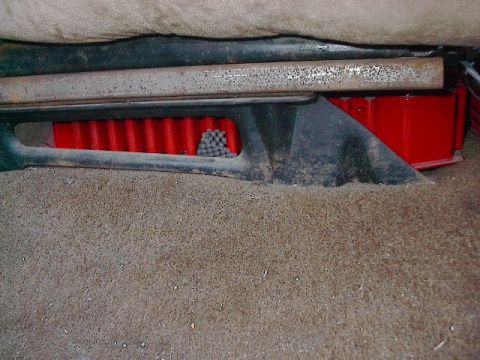 1986 Ford Bronco - Classic second amp location, under driver's seat.