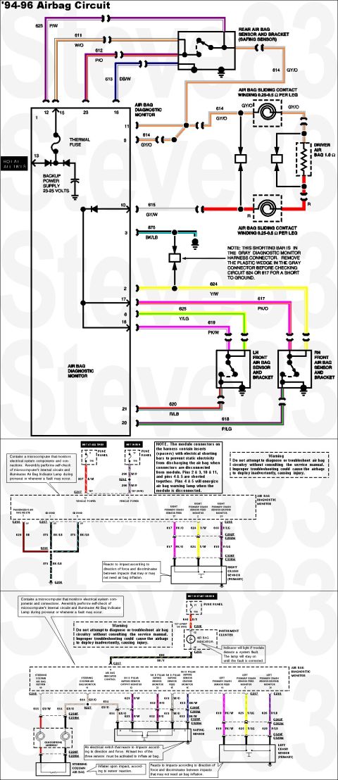 1983 Ford Bronco - '94-96 Bronco/F-series (under 8500GVWR) Airbag Circuit & Codes IF THE IMAGE IS TOO SMALL, click it. The air bag diagnostic monitor (14B056)…