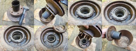 1983 Ford Bronco - 4WABS Rotor Removal IF THE IMAGE IS TOO SMALL, click it. If the rotor must be replaced on a '93-96 Bronco (4WABS) hub, the tone ring often…