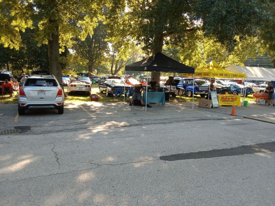 The drive where the vendors were.  My car is photo bombing in the background..
