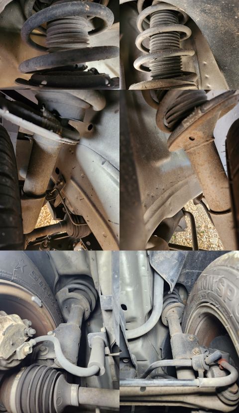 2003 Pontiac Grand Am - Somehow, the local mechanics thought that the struts were causing a THUNK in the rear end when turning. IF THE IMAGE IS TOO SMALL, click it.