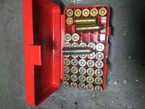 1900 Yugo GVX - 357 magnum nickel case with copper round nose - 33 rounds (1) 38 Special with truncated cone bullet (7) 38 Special with wad cutters