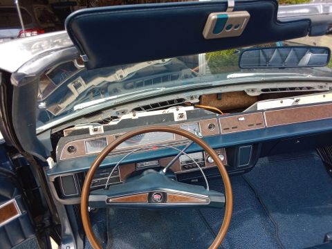 1969 Mercury Marquis - July 26th, 2023 got the Top Dash Pad removed with Erik's help. Got car in garage before storms coming.