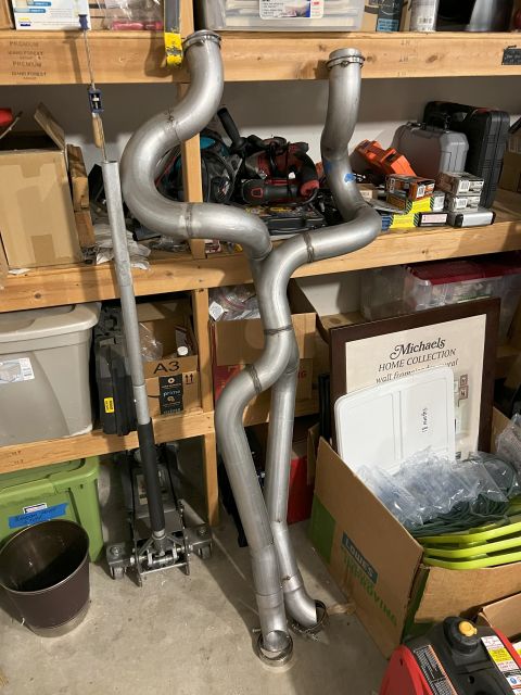 1981 Ford LTD - Tail pipes TIGed together. Ready for the next step.