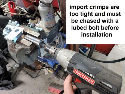 1995 Ford F-150 - Aftermarket nuts included with bed bolts are crimped too much. If they're simply installed, they'll spin in their U-clips. To prevent that,…
