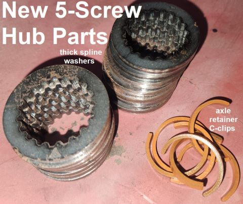 1983 Ford Bronco - New 5-Screw Auto Hub Lock 1-piece (thick) Spline Washers & C-clips made of AR steel IF THE IMAGE IS TOO SMALL, click it. [url=https://www.e…