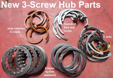 1983 Ford Bronco - New 3-Screw Auto Hub Lock 3-layer Spline Washers, Lock Keys, & C-clips made of AR steel IF THE IMAGE IS TOO SMALL, click it. [url=https://w…