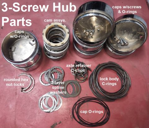 1983 Ford Bronco - Used 3-Screw Auto Hub Lock Parts IF THE IMAGE IS TOO SMALL, click it. [url=https://www.ebay.com/sch/i.html?_ssn=untod]Also available via eB…