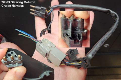 1983 Ford Bronco - Non-Airbag '92-96 & '97 >8500GVWR Steering Column Harness (includes dash pigtail) IF THE IMAGE IS TOO SMALL, click it.