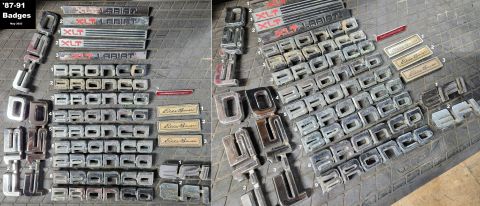 1983 Ford Bronco - '87-91 Badges & Emblems (as of May '23) IF THE IMAGE IS TOO SMALL, click it.