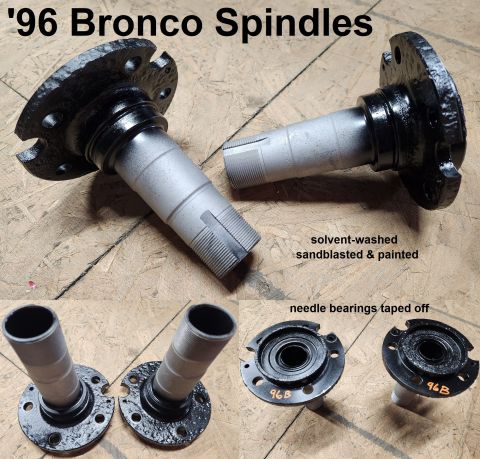 1983 Ford Bronco - '95-96 Bronco Spindles (sandblasted & painted; bearings still installed) IF THE IMAGE IS TOO SMALL, click it. [url=https://www.ebay.com/sch…