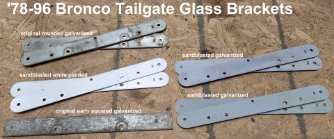 1983 Ford Bronco - '78-96 Bronco Tailgate Window Brackets IF THE IMAGE IS TOO SMALL, click it.