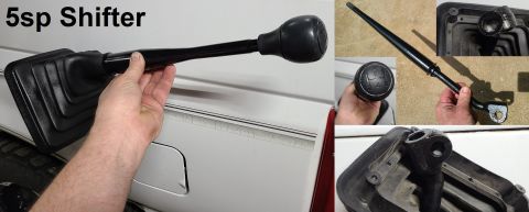 1983 Ford Bronco - M5OD Shifter (restored; includes boot, bezel, seal, & bolt) IF THE IMAGE IS TOO SMALL, click it.