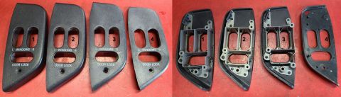 1983 Ford Bronco - Left '92-96/7 Power Window Switch Bezels IF THE IMAGE IS TOO SMALL, click it.