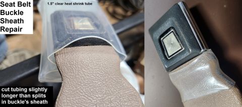 1983 Ford Bronco - Buckle sheaths are not available new, but they're fairly easy to repair in an effective & inconspicuous way using clear heat-shrink. IF THE…