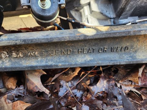 1983 Ford Bronco - Not for nothing, I-beams are marked with the warning "DO NOT BEND - HEAT OR WELD". IF THE IMAGE IS TOO SMALL, click it.