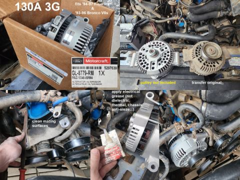 1983 Ford Bronco - 130A 3G Reman Motorcraft GL8779RM (Ford F07F10300AA) This has the 3-bolt V8 case (gas & diesel), but it lacks the right-angle output adapte…