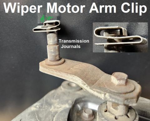 1983 Ford Bronco - Wiper Motor Arm Clip IF THE IMAGE IS TOO SMALL, click it. To remove, lift the top (rear when installed) of the clip and slide it so the key…