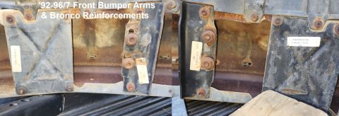 1983 Ford Bronco - '92-96/7 Front Bumper Arms & (Bronco-only) Brace Plates IF THE IMAGE IS TOO SMALL, click it. This page & the NEXT few show how to straighte…