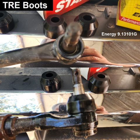 1983 Ford Bronco - Black Energy Poly Tie Rod End Boots Since original tie rod ends frequently survive to this age, replacing only the boot is a genuine option…