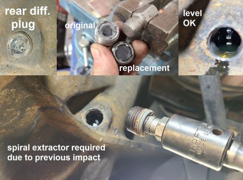 1983 Ford Bronco - Fill Plug Extraction IF THE IMAGE IS TOO SMALL, click it. This is why an impact should not be used on a fill plug; it strips too easily. Th…