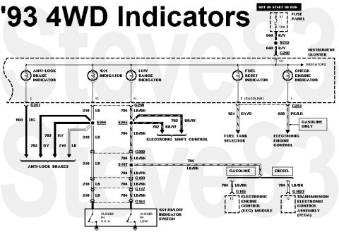 1983 Ford Bronco - '93 4WD Indicator Lights IF THE IMAGE IS TOO SMALL, click it.