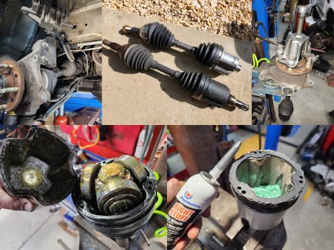 2003 Pontiac Grand Am - After a few successful test-drives, I decided to replace the leaking CV shaft that had slung progressively more grease in the RHF wheelwell…
