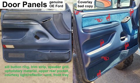 1983 Ford Bronco - Unfortunately, there are no new XLT/EB door panels in production anywhere. These are poor copies of the Custom/XL panels with some XLT-ish…