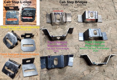1983 Ford Bronco - Cab Step Ends IF THE IMAGE IS TOO SMALL, click it. Bridges and L-clips are now available in pairs, both by direct contact, or on eBay . Onl…