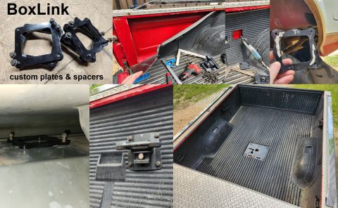 1997 Ford F-250 - BoxLink IF THE IMAGE IS TOO SMALL, click it. Since the original tiedowns are just holes below the bedrail in each stake pocket, I decided t…