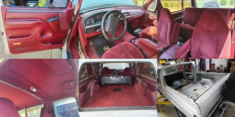 1983 Ford Bronco - Complete Ruby (Dark) Red interior from a '95 Bronco XLT in near-perfect condition IF THE IMAGE IS TOO SMALL, click it. Includes 3 seats, 5…
