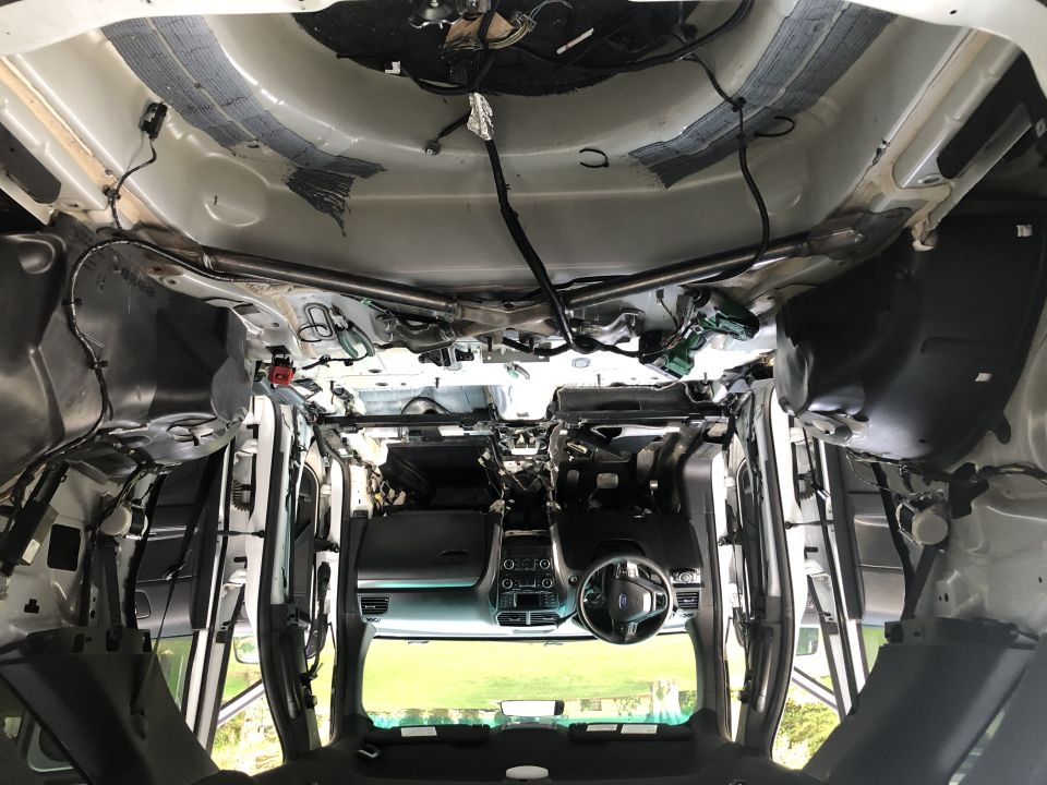 Fully removed. Rear door panels from 2011-2015 will be needed for speakers, the black color will be very slightly off.