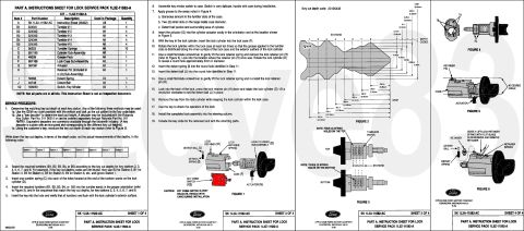 1983 Ford Bronco - Instruction Sheet for Ford (StratTech) 8-cut ignition lock cylinder assembly IF THE IMAGE IS TOO SMALL, click it.