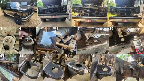 1983 Ford Bronco - Body Mount Frame Repair IF THE IMAGE IS TOO SMALL, click it. This frame had rusted away so badly that common frame-savers weren't big enoug…
