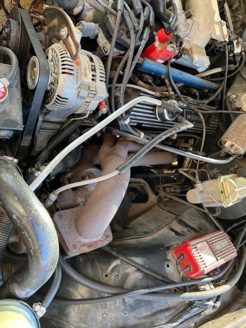 1981 Ford LTD - Driver's side just prior to starting the single turbo install.