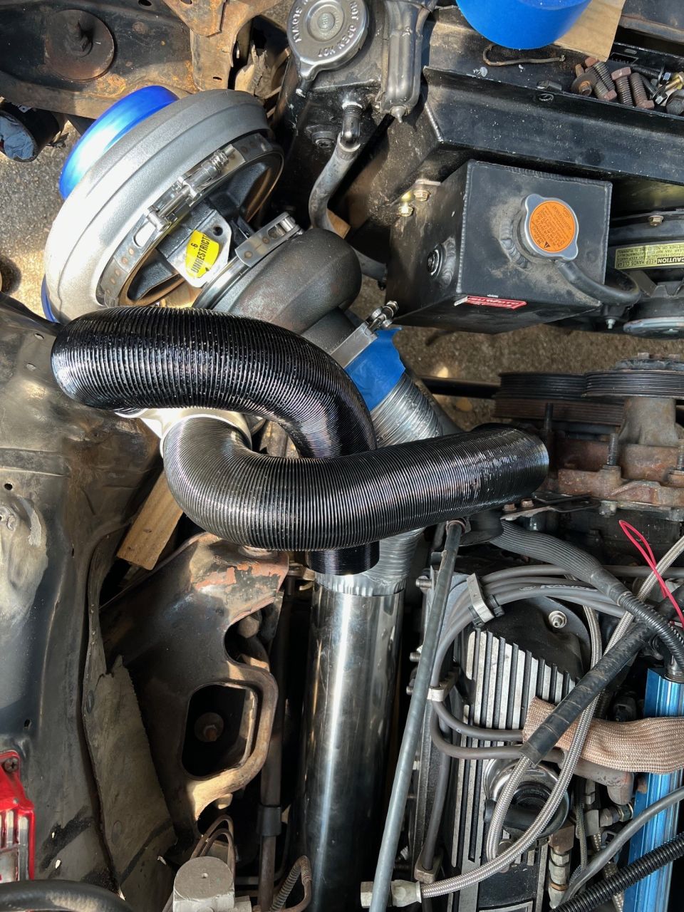 Figuring out the turbo positioning.