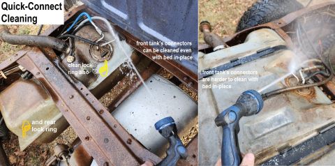 1983 Ford Bronco - Quick-Connect Cleaning IF THE IMAGE IS TOO SMALL, click it. Before putting a tool into a fuel line quick-connect, take a few minutes to bla…