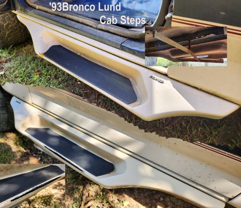 1983 Ford Bronco - Aftermarket cab steps were available from Lund, Deflecta-Shield, and possibly others; but their support structure was weaker than Ford's. N…