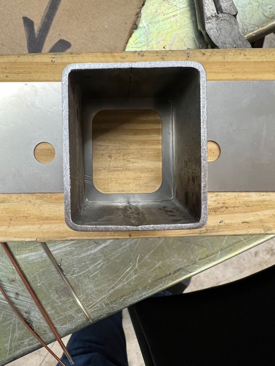 Step one in making a jig to emboss a small sealing ridge on the stainless shim gaskets. Made the stamp part out of mild steel with a nice rounded edge (on the bottom). Now to make some wood forms to hold all the parts in place. Only need about a 3-5 thousandths ridge. Should be fine.