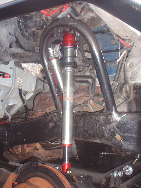 1995 Ford Bronco - Had to lower the front of the bronco so i made some new higher coilover mounts.. Used the bender this time and it came out pretty good..