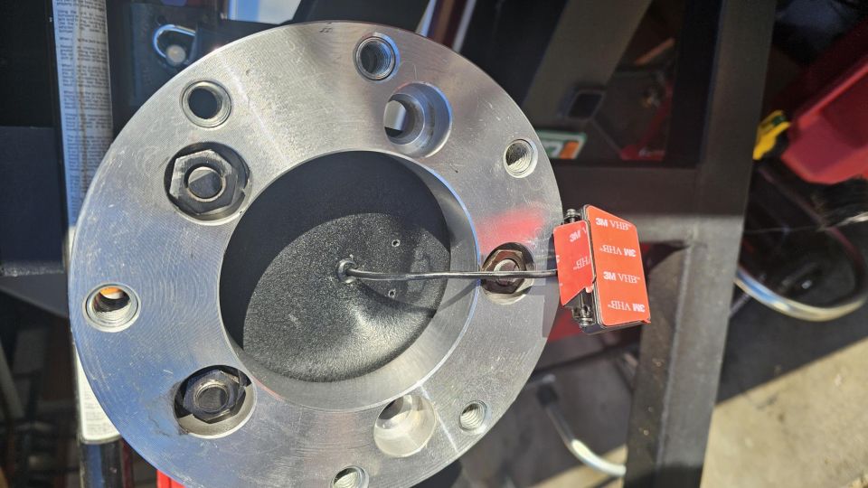 Wheel spacer with bolts and 3M VHB tape