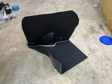 1981 Ford LTD - Front fender splash shield mostly done. I need to redo the tire clearance.